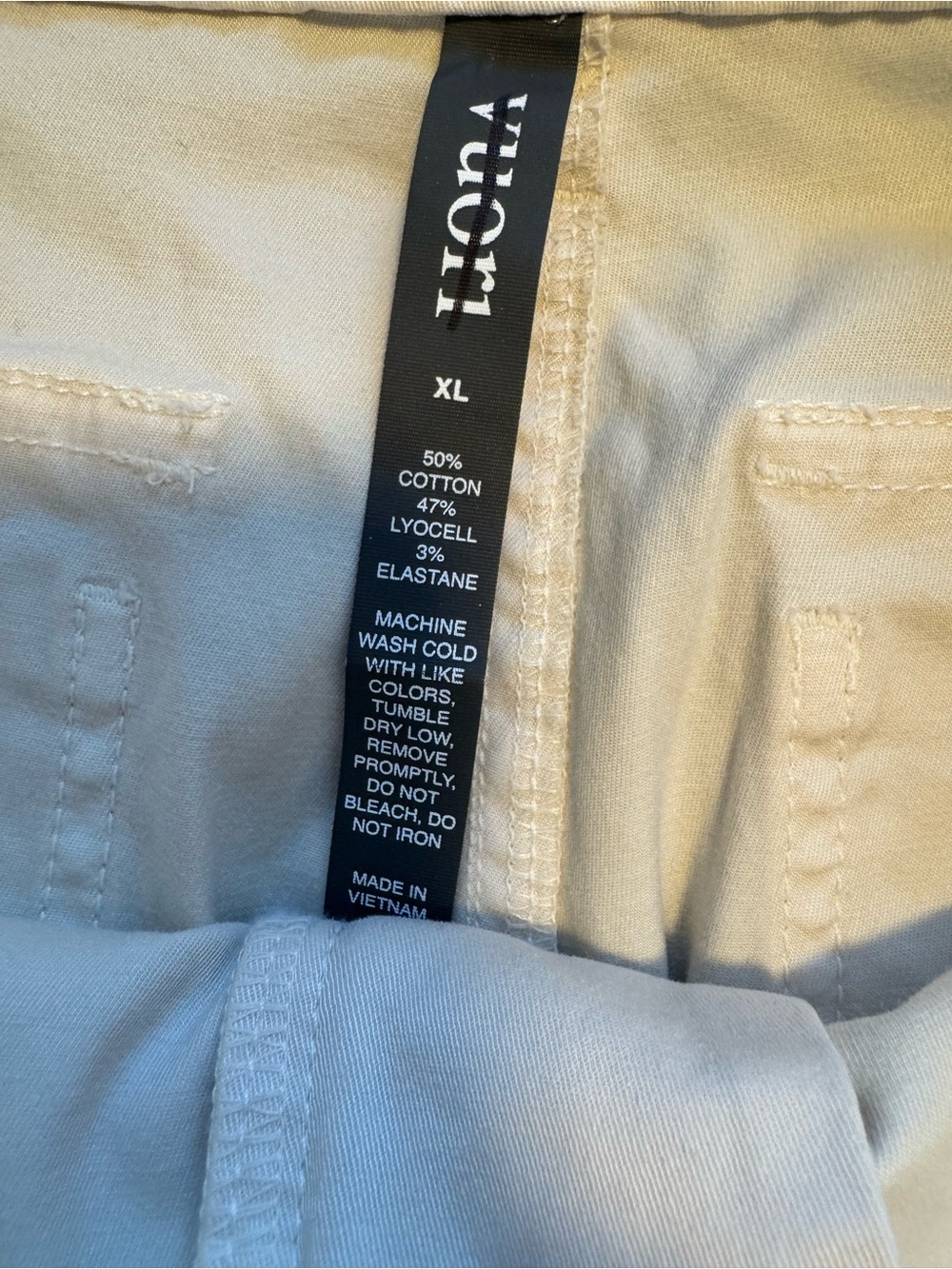 Vuori Anza Twill Structured Pants in Natural NWT - Picture 9 of 9